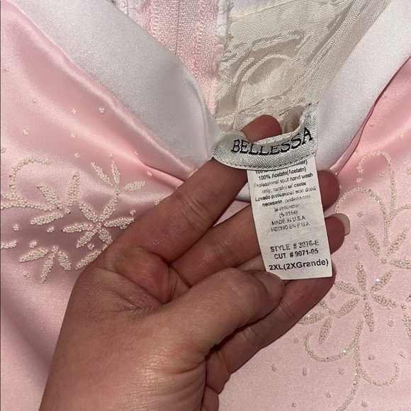 Elegant Pink Strapless Gown - Picture 7 of 7